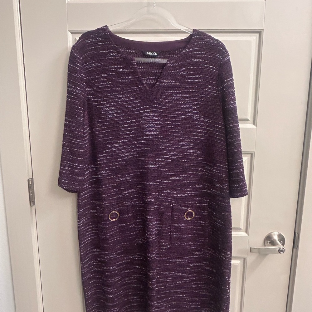Misook Deep Purple Knit Top